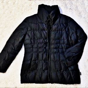 Calvin Klein Down Puffer Coat Faux Fur Lining